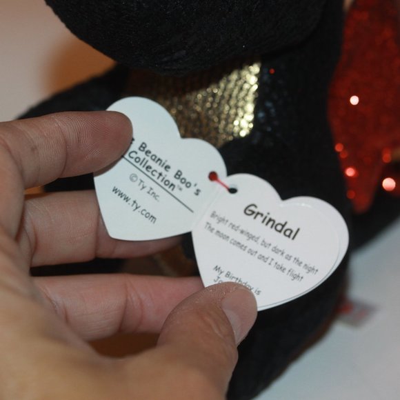 TY Beanie Boos - GRINDAL the Unicorn Dragon (6 inch) Stuffed Plush Animal MWMTs - Picture 3 of 4